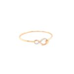 18KT Rose Gold Real Diamond Infinity Design Bracelet