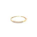 18KT Yellow Gold Real Diamond Oval Shape Bracelet