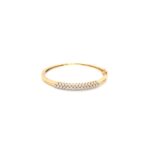 18KT Yellow Gold Real Diamond Oval Shape Bracelet