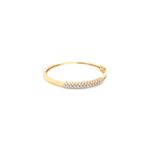 18KT Yellow Gold Real Diamond Oval Shape Bracelet