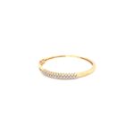 18KT Yellow Gold Real Diamond Oval Shape Bracelet