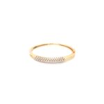 18KT Yellow Gold Real Diamond Oval Shape Bracelet