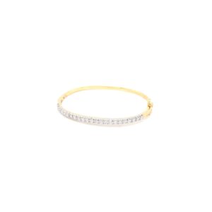 18KT Yellow Gold Real Diamond Oval Shape Bracelet