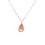 18KT Rose Gold Drop-Shaped Pendant Chain