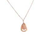 18KT Rose Gold Drop-Shaped Pendant Chain