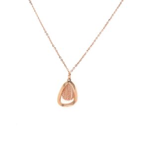 18KT Rose Gold Drop-Shaped Pendant Chain