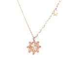 18KT Rose Gold Indo-Italian Star Design Pendant Chain| Pachchigar Jewellers