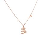 18KT Rose Gold Cherry Design Pendant Chain| Pachchigar Jewellers