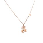 18KT Rose Gold Cherry Design Pendant Chain| Pachchigar Jewellers