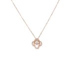 18KT Rose Gold Floral Design Pendant Chain