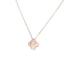 18KT Rose Gold Floral Design Pendant Chain