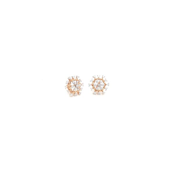 18K Indo-Italian Rose Gold Earring