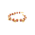 22K Yellow Gold Rudraksha Bead Ladies Bracelet