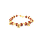 22K Yellow Gold Rudraksha Bead Ladies Bracelet