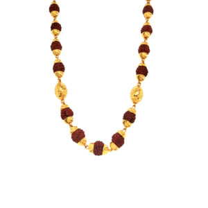 22K Gold and Rudraksha beads 24 Inch Mala