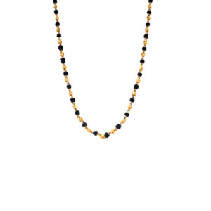 Elegant Fusion of 22K Black and Gold Beads chain
