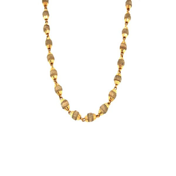 22K Gold 24 Inch Single-line White Tulsi Mala| Pachchigar Jewellers