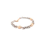 18K Rose Gold with Rhodium Balls Italian Chain Bracelet| Pachchigar Jewellers