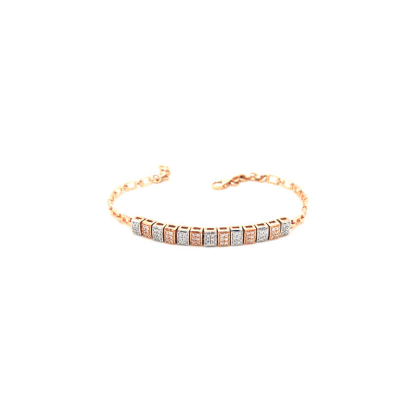 18K Rose Gold Italian Bracelet For Occasional Wear