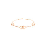 18K Gucci Rose Gold Interlocking GG Italian Bracelet