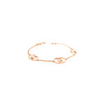 18K Gucci Rose Gold Interlocking GG Italian Bracelet