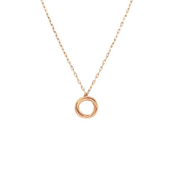 18K Italian Rose Gold Cartier Trinity Pendant Chain| Pachchigar Jewellers