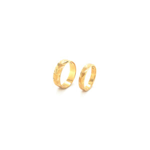 22K Yellow Gold Couple Ring Igniting Passionate Love