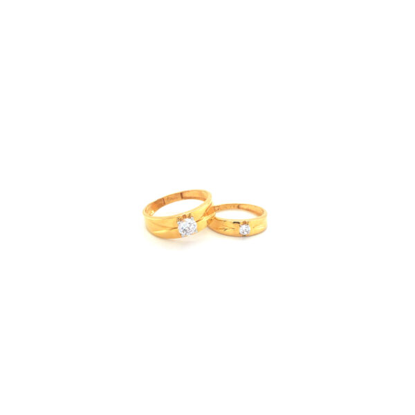 22K Yellow Gold Couple Ring Symbolizing Eternal Commitment| Pachchigar Jewellers