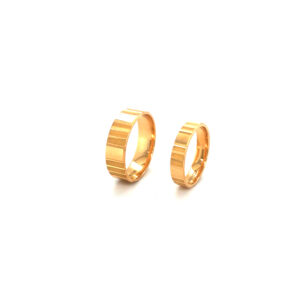 22K Matching Yellow Gold Ring Symbolizing Eternal Commitment