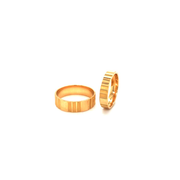 22K Matching Yellow Gold Ring Symbolizing Eternal Commitment| Pachchigar Jewellers