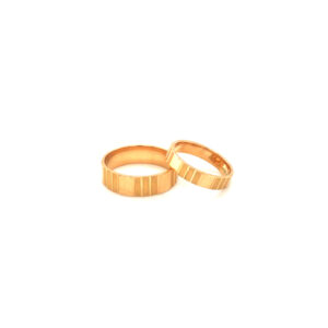 22K Matching Yellow Gold Ring Symbolizing Eternal Commitment