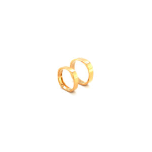 22K Yellow Gold Square Matching Rings for Couples