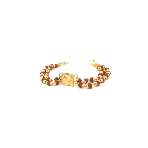 22KT  Yellow Gold Rudraksha Bracelet| Pachchigar Jewellers