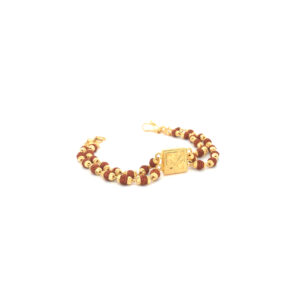22KT  Yellow Gold Rudraksha Bracelet| Pachchigar Jewellers