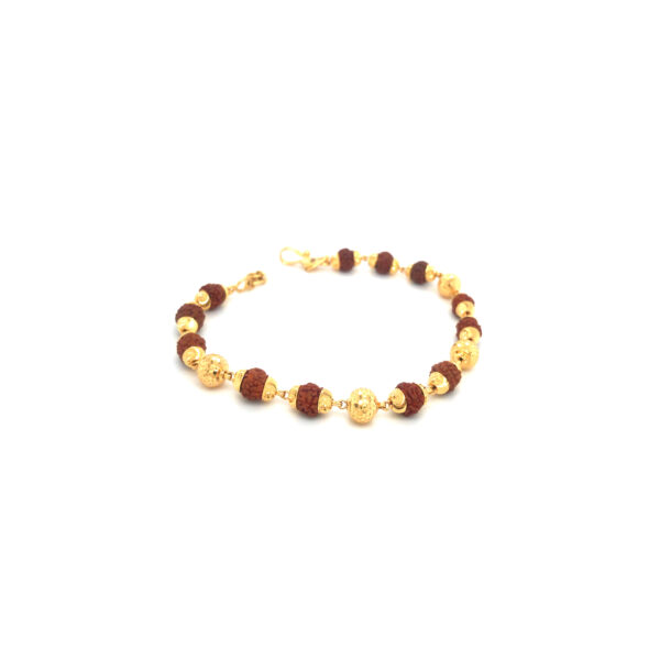 22KT Rudraksha Single Line  Bracelet | Pachchigar Jewellers