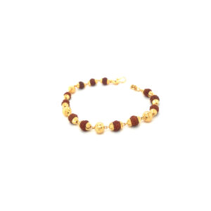 22KT Rudraksha Single Line  Bracelet | Pachchigar Jewellers