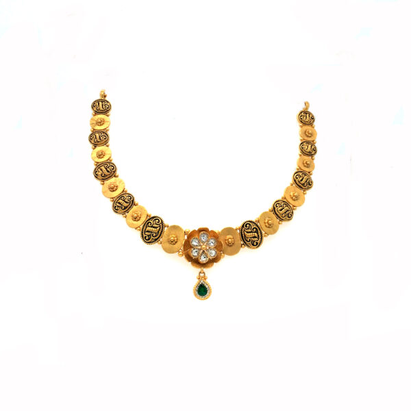 22K Yellow Gold Antique Set | Pachchigar Jewellers