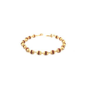 22K Yellow Gold Rudraksha Bracelet