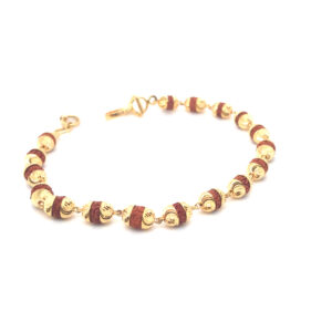 22K Yellow Gold Rudraksha Bracelet