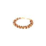 22K Yellow Gold Double Line Rudraksha Bracelet