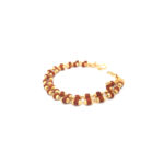 22K Yellow Gold Double Line Rudraksha Bracelet