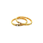 22KT Yellow Gold Antique Jadau Bangles |Pachchigar Jewellers