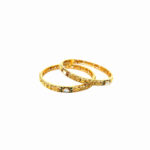 22KT Yellow Gold Antique Jadau Bangles |Pachchigar Jewellers