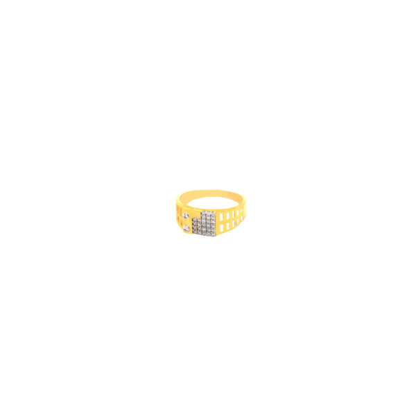 22KT Yellow Gold Authentic Rodium Mens Ring |Pachchigar Jewellers