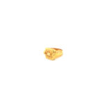 22KT Yellow Gold Mens Ring Features Center Design Inspired By Captain America's Shield | Pachchigar Jewellers