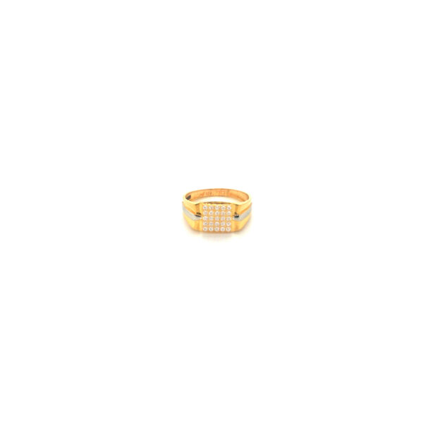 22KT Yellow Gold Authentic Rodium Mens Ring |Pachchigar Jewellers