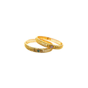 22KT Yellow Gold Jadau Bangles | Pachchigar Jewellers