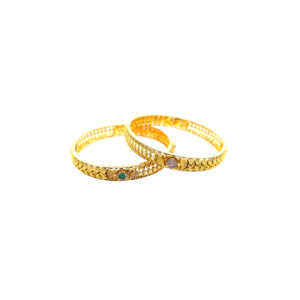 22KT Yellow Gold Jadau Bangles | Pachchigar Jewellers