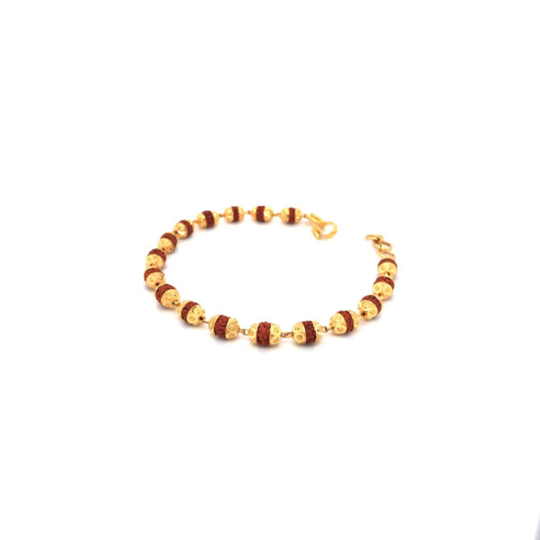 22KT Gold Rudraksha Bracelet for Men - Buy Now