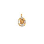 22KT  Lion Head Gold Chain Pendant Set For Men